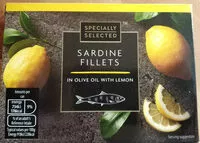 Mängden socker i sardine fillets in olive oil with lemon