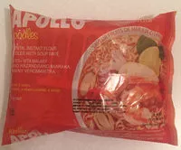 Mängden socker i Nouilles Fruits De Mer Citronnelle Apollo