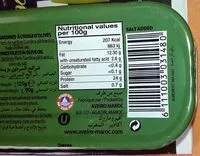 Mängden socker i Filets de Sardines à l'huile d'olive