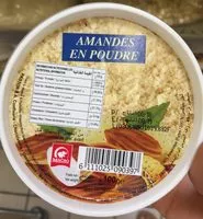 Mängden socker i Amandes en poudre