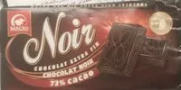 Mängden socker i Chocolat noir extra fin 73%