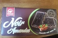 Mängden socker i Chocolat noir aux amandes