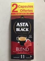 Mängden socker i Asta black - blend