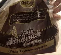 Mängden socker i Pain sandwich complet