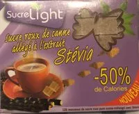 Mängden socker i Sucre roux de canne allégé à l'extrait Stévia -50%
