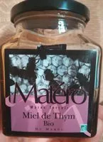 Mängden socker i Miel de thym bio du Maroc