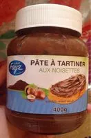 Mängden socker i Pâte à tartiner aux noisettes
