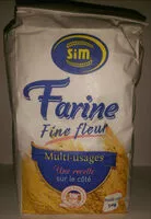 Mängden socker i Farine de blé tendre