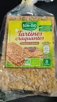 Mängden socker i Tartines craquantes épeautre 3 graines
