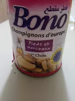 Canned quartered champignon mushrooms