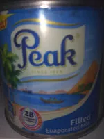 Mängden socker i Filled evaporated milk