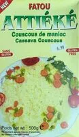 Mängden socker i Attieke Couscous de manioc