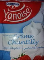 Mängden socker i Crème chantilly