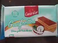 Mängden socker i Gaufrettes crème goût noix de coco