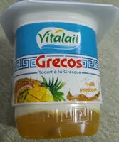 Mängden socker i Grecos (fruits tropicaux)
