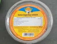 Mängden socker i Dattes