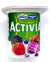 Mängden socker i Activia aux morceaux de fruits des bois