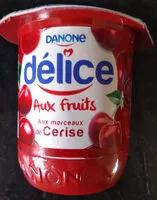 Mängden socker i délice aux fruits (aux morceaux de cerise)