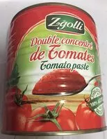 Mängden socker i Double concentré de tomates