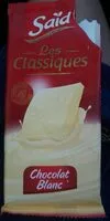 Mängden socker i les classiques Chocolat blanc