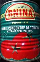 Mängden socker i Double concentré de tomates