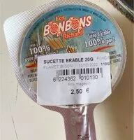 Mängden socker i Sucette erable