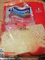 Mängden socker i Emmental français