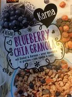Mängden socker i Blueberry chia granola avec épautre et graines