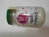 Mängden socker i Poudre d'amande - Ti! Bio - 150 g