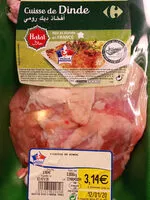 Mängden socker i cuisse de dinde