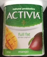 Mängden socker i Activia Stirred Yogurt Mango full fat