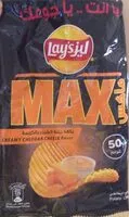Mängden socker i Lays max creamy cheddar cheese potato chips