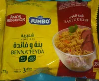 Mängden socker i Nouilles benna wa feyda