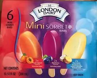 Mängden socker i London dairy sorbets