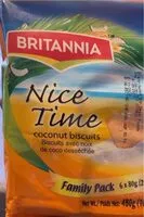 Mängden socker i Nice time coconut biscuits