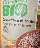 Mängden socker i Quinoa céréales et lentilles