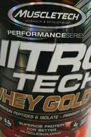 Mängden socker i Nitrit Tech Whey Gold muscletech