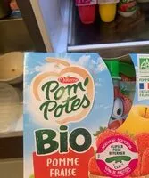 Mängden socker i Pom Potes  bio pomme fraise