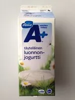 Mängden socker i A+ täyteläinen luonnonjogurtti