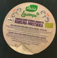 Mängden socker i Valio Luomu turkkilainen kerrosjogurtti 150 g vadelma-mustikka laktoositon