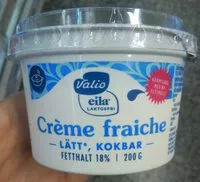 Mängden socker i Crème fraîche lätt, kokbar
