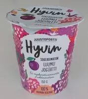 Mängden socker i Sokeroimaton luumu jogurtti
