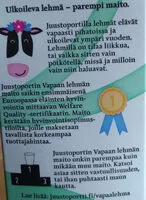 Mängden socker i Ulkoilevan vapaan lehmän ab-piimä