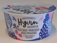 Mängden socker i Hyvin sokeroimaton mustikka-mansikka-vadelmarahka