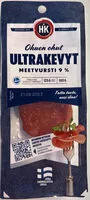 Mängden socker i Ohuen ohut Ultrakevyt Meetvursti 9%