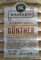 Mängden socker i Günther