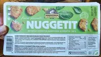Mängden socker i kana-pinaatti NUGGETIT
