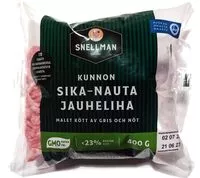 Mängden socker i Kunnon sika-nauta jauheliha