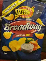 Mängden socker i Broadway sourcream & onion