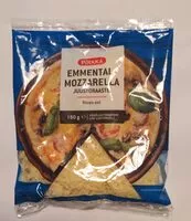 Mängden socker i Emmental ja mozzarella raaste